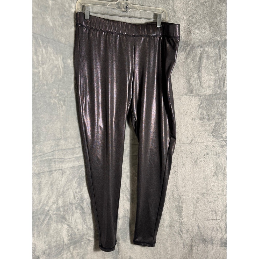 Livi‎ Active Lane Bryant Womens Metallic Shimmer Legging's Grey plus size 18/20